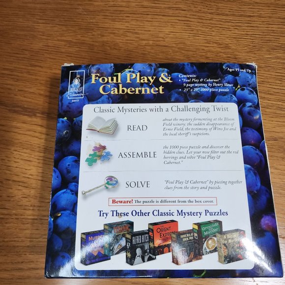 Mystery Jigsaw Puzzle - Foul Play and Cabernet - Picture 2 of 2